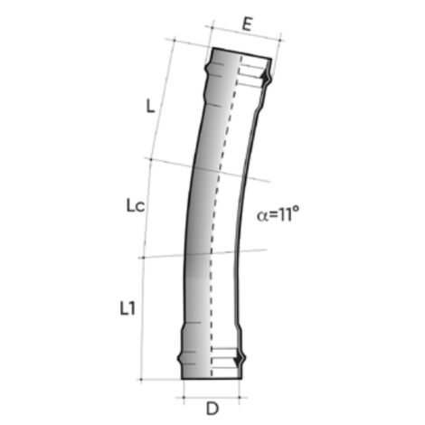 POWER-LOCK 11° F/F PN10 curva POWER-LOCK 11° F/F PN10 curva