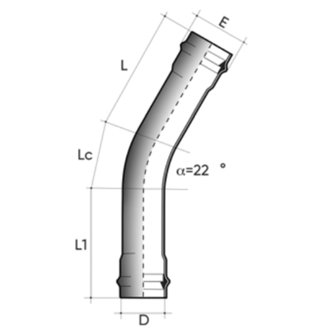 POWER-LOCK 22° F/F PN10 codo POWER-LOCK 22° F/F PN10 codo