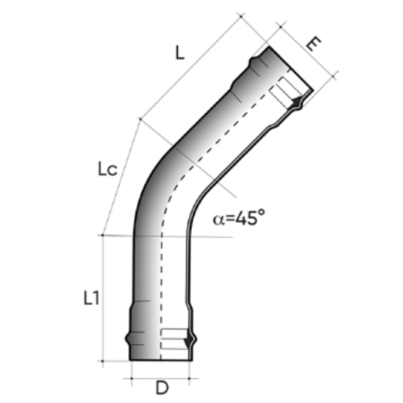 POWER-LOCK 45° F/F PN16 codo