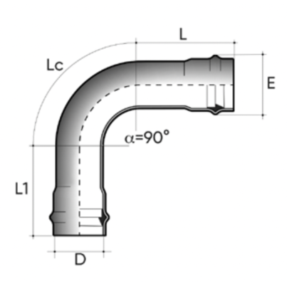 POWER-LOCK 45° F/F PN10 codo 