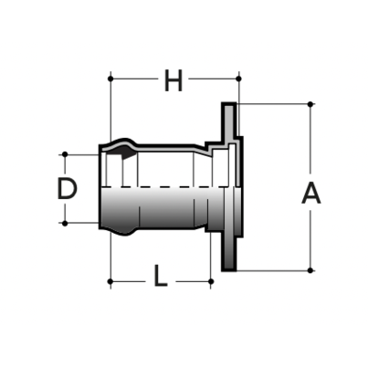 Conexión de brida simple PN10