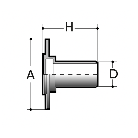 Reducción con brida PN10