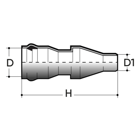 Acoplamiento simple reducido/macho PN10