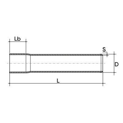 Tubo de presión de PVC-U PN6 bicchierato