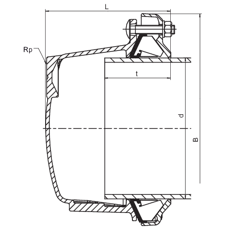 Tapa final FRIAGRIP con rosca interior