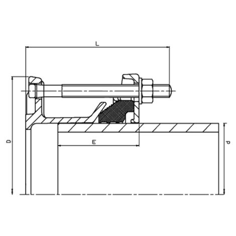 Adaptador de brida de gran alcance (pieza UE)