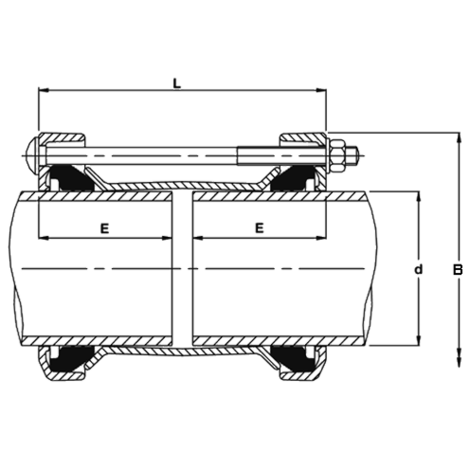 Acoplamiento ultrarrango (pieza en U)