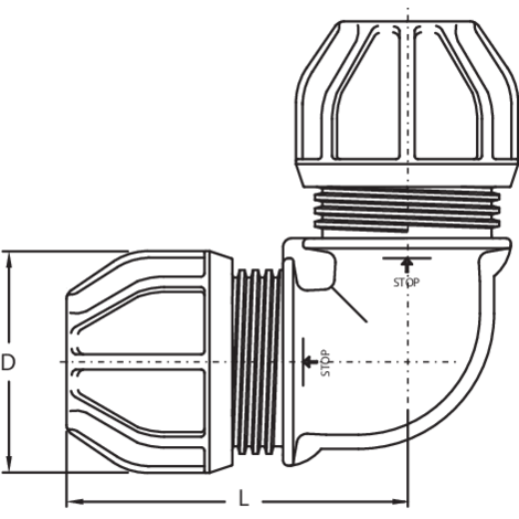 Ángulo universal 90