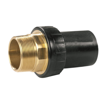 Adaptador universal HDPE/latón con rosca macho