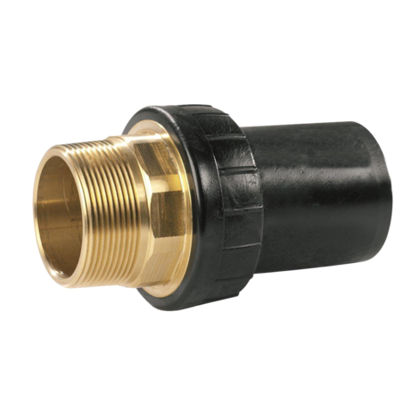 Adaptador universal HDPE/latón con rosca macho