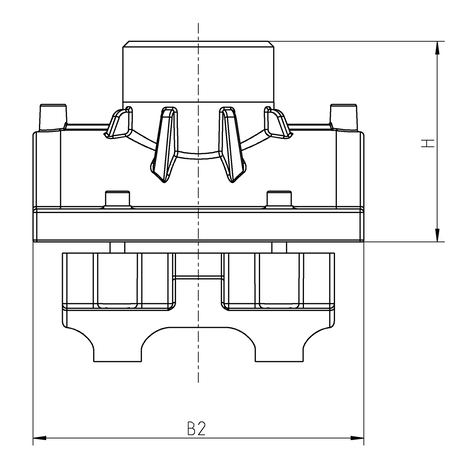 Soporte con rosca interior para transición PE-HD/metal