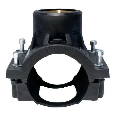 Soporte con rosca interior para transición PE-HD/metal