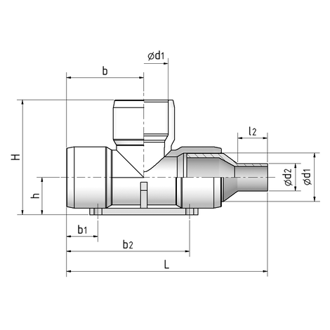 Pieza en T con sección de pie, SDR 11