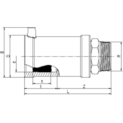 Transiciones HDPE/acero con rosca macho