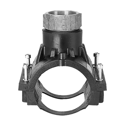 Toma en carga con válvula de corte y adaptador HDPE/bronce y
rosca hembra