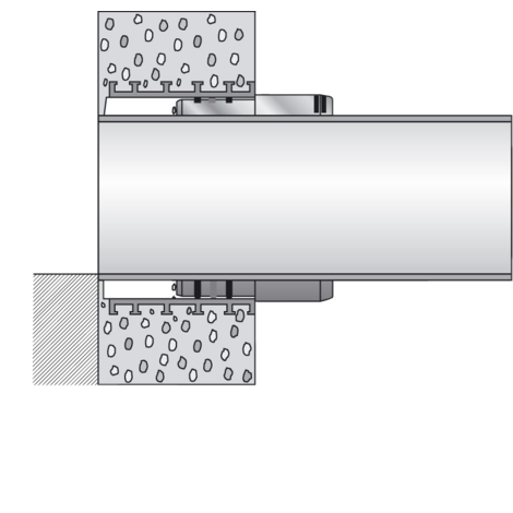 Adaptador de cámara de inspección de desagüe para canalizaciones de obra L = 250 mm