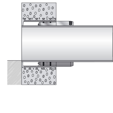 Adaptador de cámara de inspección de desagüe para canalizaciones de obra L = 250 mm