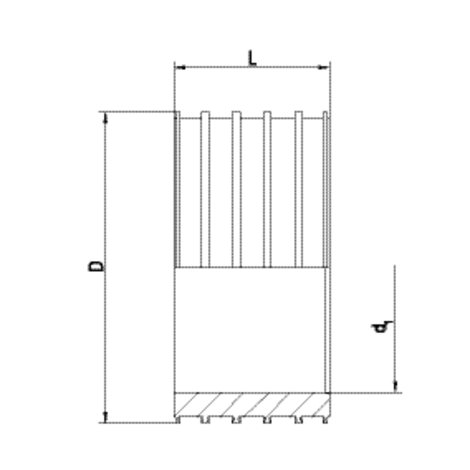 Adaptador de cámara de inspección de desagüe para canalizaciones de obra L = 250 mm