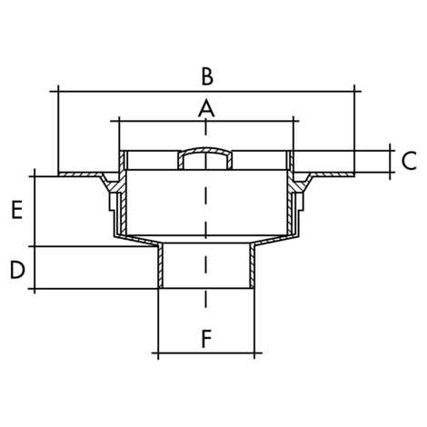 Caldereta “pluviales”, NO sifónica, extensible, salida vertical macho encolar. Rejilla en PP