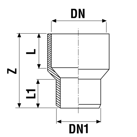 Manguito técnico macho-hembra