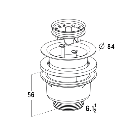 Válvula cesta fregadero