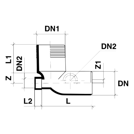 Manguito inodoro acodado con tomas aux.