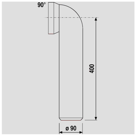 Manguito inodoro acodado (PP blanco).