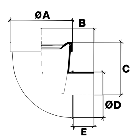 Manguito inodoro acodado