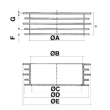 Junta labiada para manguitos rígidos 90. Para S-390 y S-391
