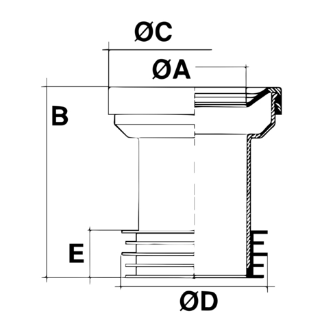 Manguito inodoro rígido junta labiada