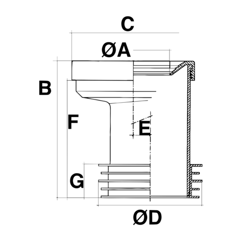 Manguito excéntrico rígido junta labiada