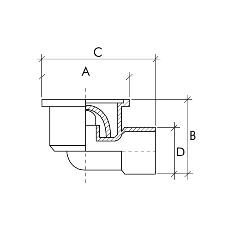 Sumidero sifónico, salida horizontal hembra encolar. Rejilla acero inox