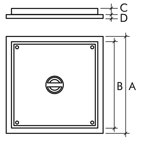 Tapa PVC con cerco 310x310