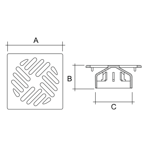 Rejilla sumidero PVC