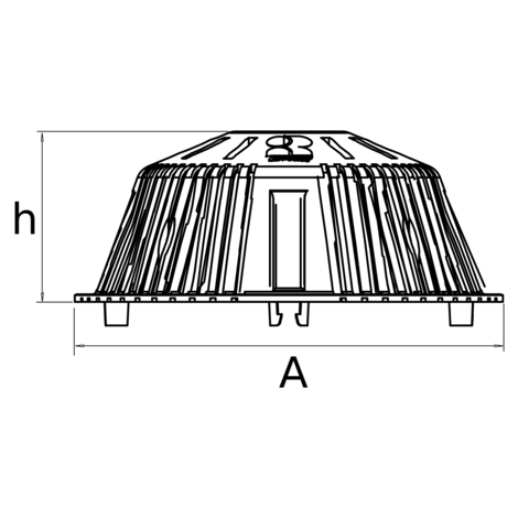 Rejilla alta PVC para sumidero autolimpiante S-246