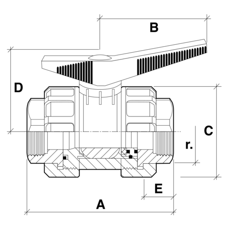 Válvula esfera hembra roscar