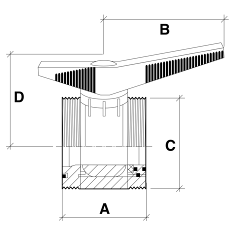 Cuerpo central válvula esfera