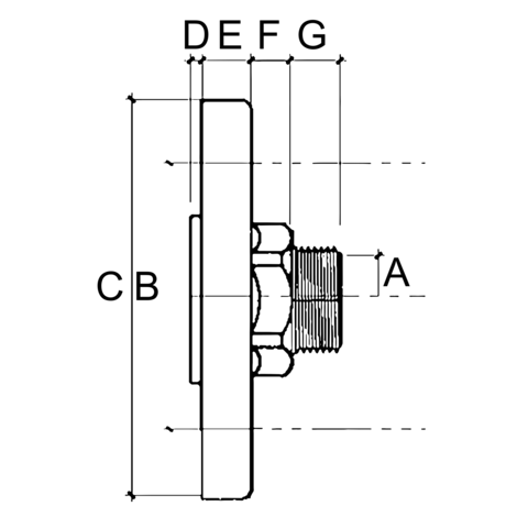 Enlace brida rosca macho
