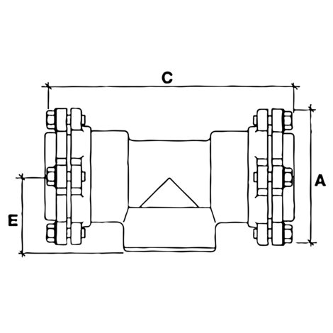 Derivación te rosca hembra