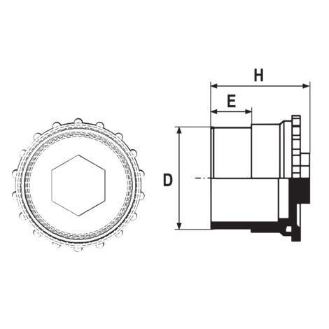 Tapón de registro HTA-E