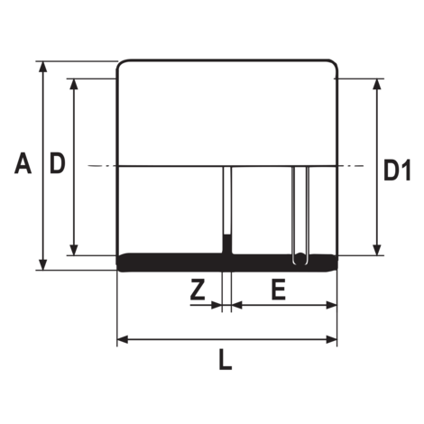 Manguito mixto H-H con junta EPDM HTA-E
