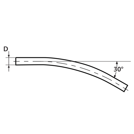 H12K - Curva de 30º macho - macho
