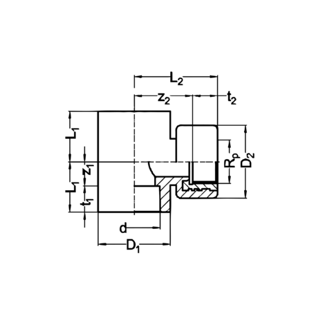 Te mixta rosca hembra
