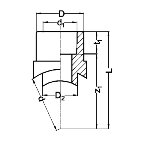 Injerto para derivación salida hembra-soldar