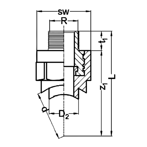 Injerto para derivación salida rosca macho