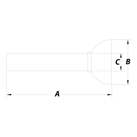 Acoplamiento a pared liso (ABS)