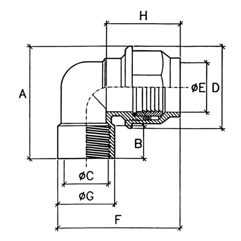 Codo 90° rosca hembra