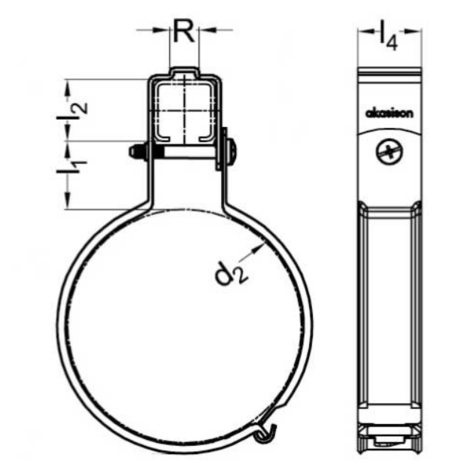 Abrazadera riel acero galvanizado