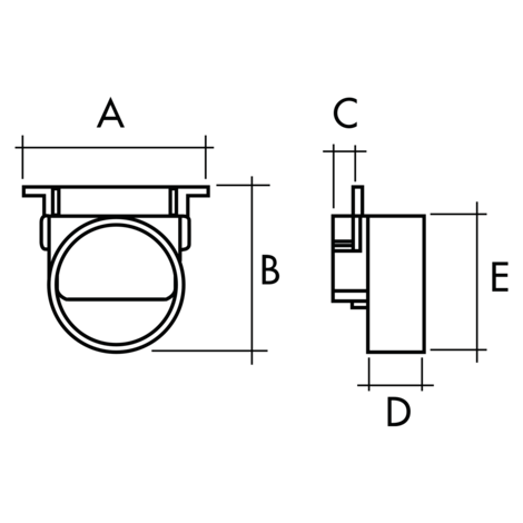 Tapa/salida extremo o lateral pretroquelada para canal DRP178 y CAL10BF