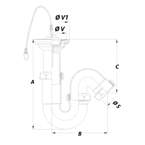 Sifón lavabo o bidé